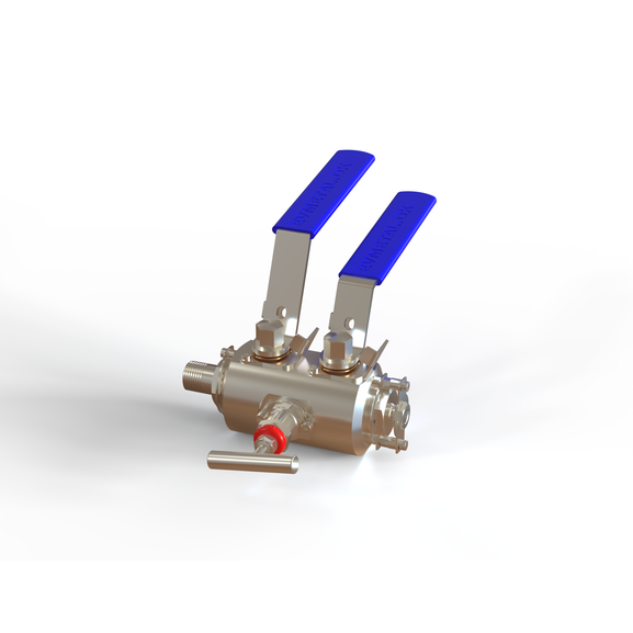 DBB valve with anti-vibration connection-ends.