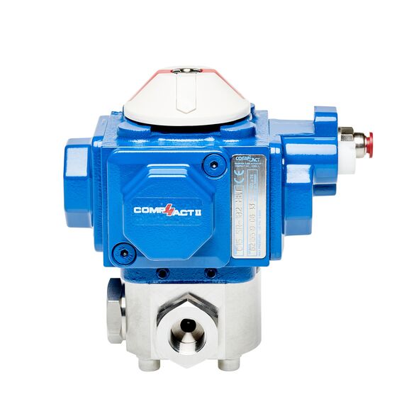 3-Way Ball Valve 3/8" with Pneumatic Actuator