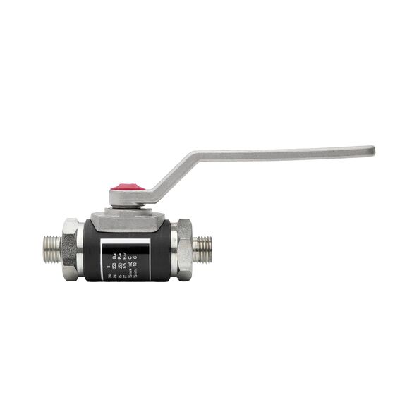 Ball valve with external BSPP connection.