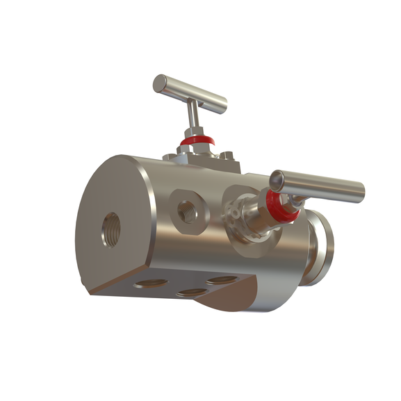 DBB Manifold with Graylok® HUB, Triple outlet.