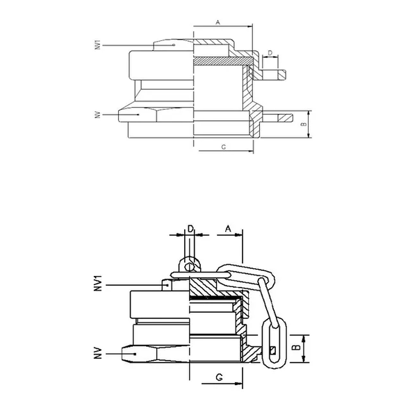 1145 Filling cover brass