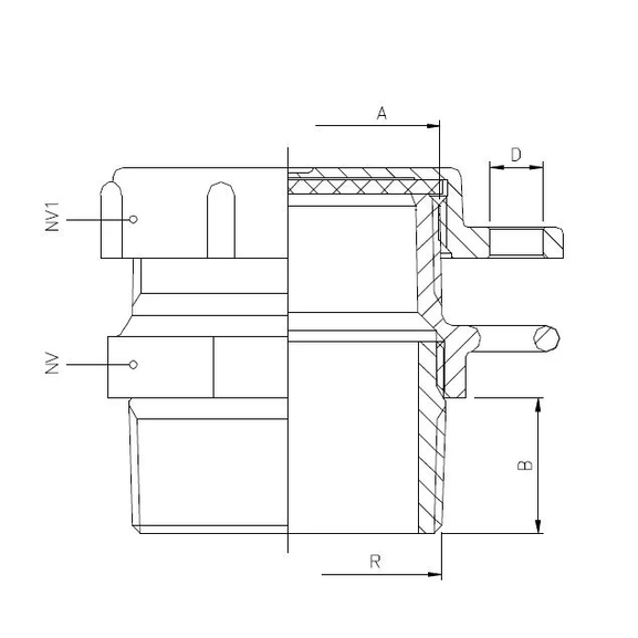 1146 Filling cover zinc with male thread