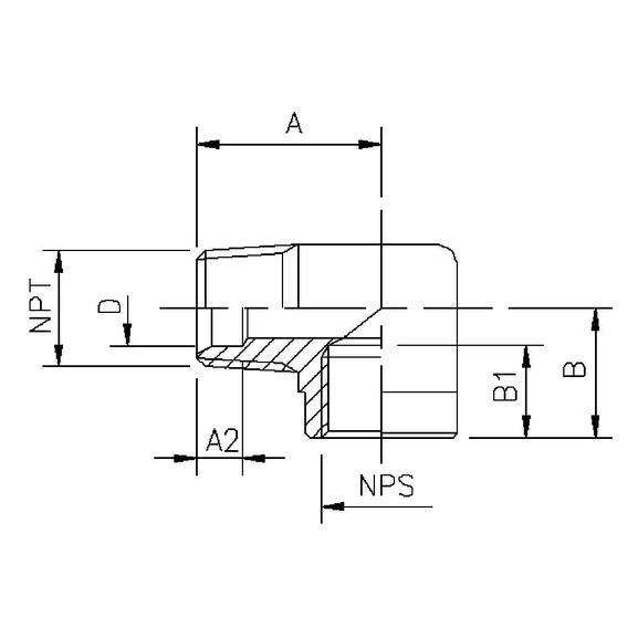 116B Elbow with NPT thread