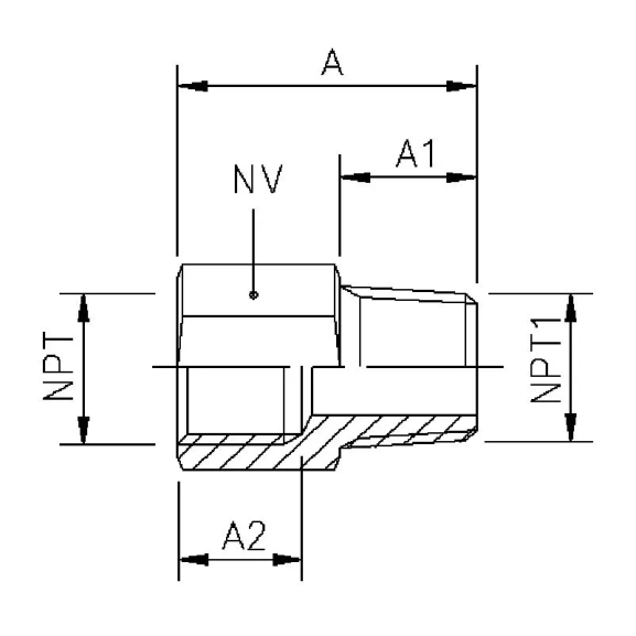 120B Reducer with NPT thread