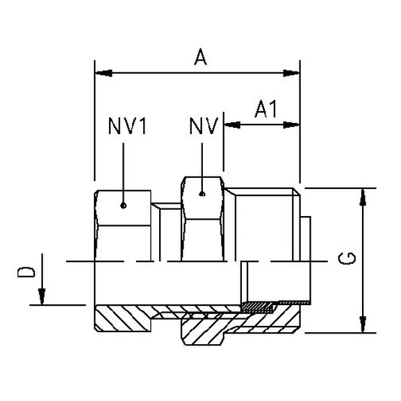 130N Bulk head connector for tank (1/2")