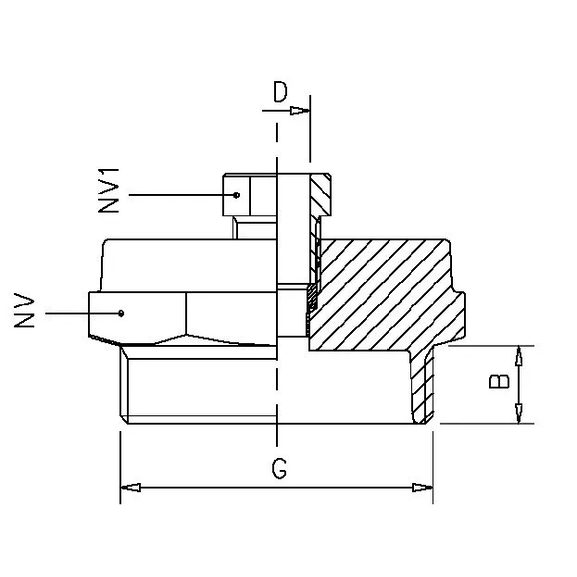 130N Bulk head connector for tank (1½" and 2")