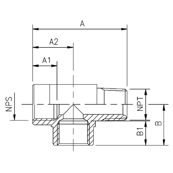156B Tee with NPT thread
