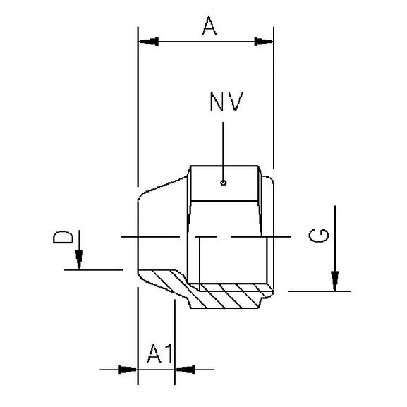 161B Nut for hose barb adapter