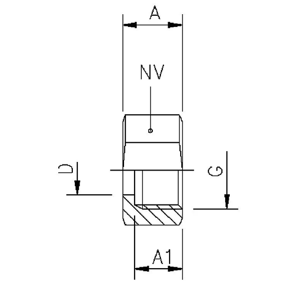 174B Nut for hose barb adapter