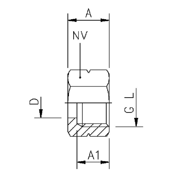 174VB Nut with left thread