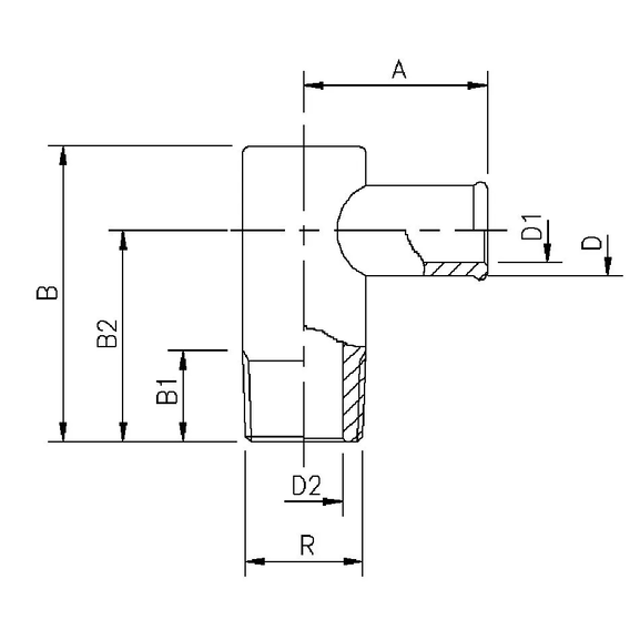2101 Hose barb adapter elbow