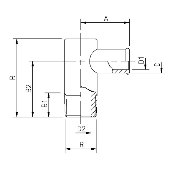 2101 Hose barb adapter elbow