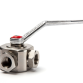 3-Way Ball Valve 3/8" M22X1,5 with T-Bore