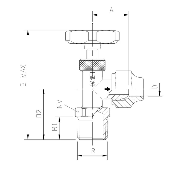 5100-49 Needle valve with flare