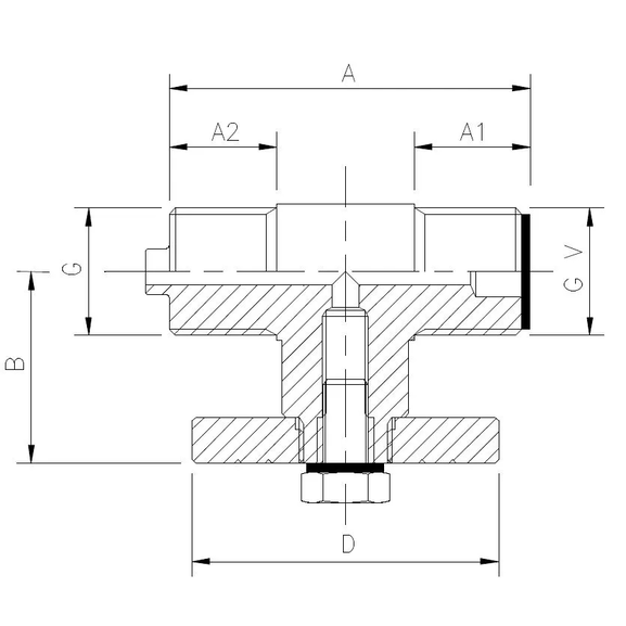 5200-23-B  Tee with control flange