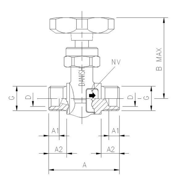 5200-282MF   Needle valve for fine regulation