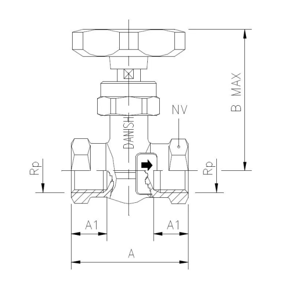 5200-8MF   Needle valve for fine regulation