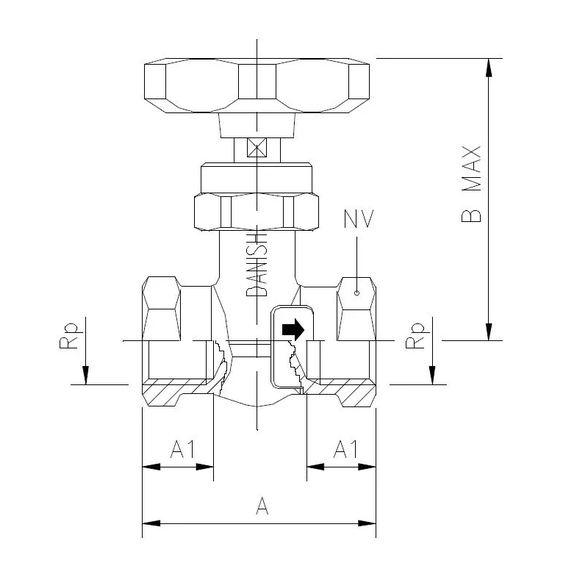 5200-8MF   Needle valve for fine regulation