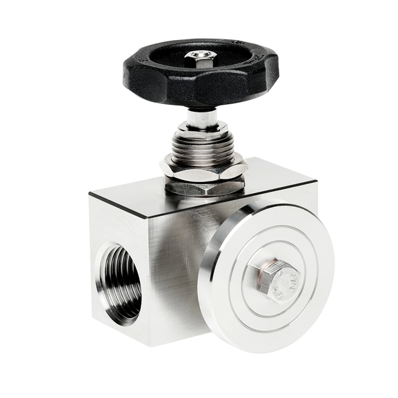 5300-23   Needle valve stainless steel  with flange