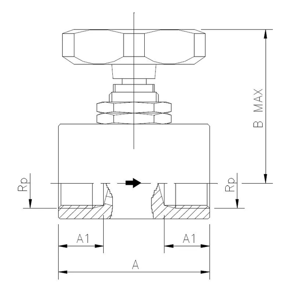 5300-8   Needle valve stainless steel