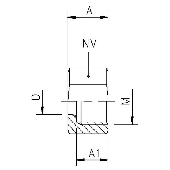 61M Nut for sleeve 60F/60N