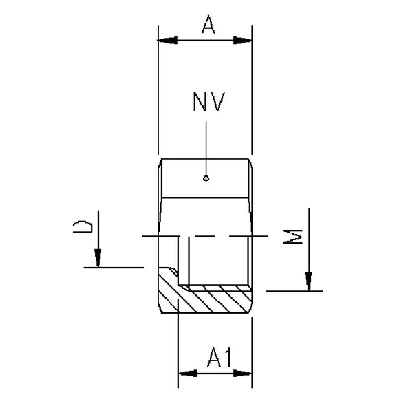 61M Nut for sleeve 60F/60N