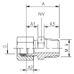68F Nipple with metric thread