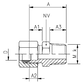 68F Nipple with metric thread