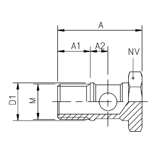 7623 Banjo plug with metric pipe thread