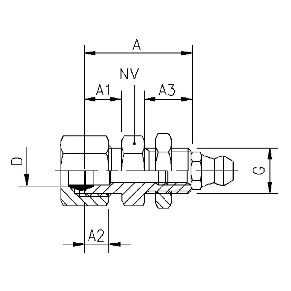 768F Nipple for lubricating system