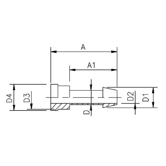 8809-0 Hose barb adapter with flange
