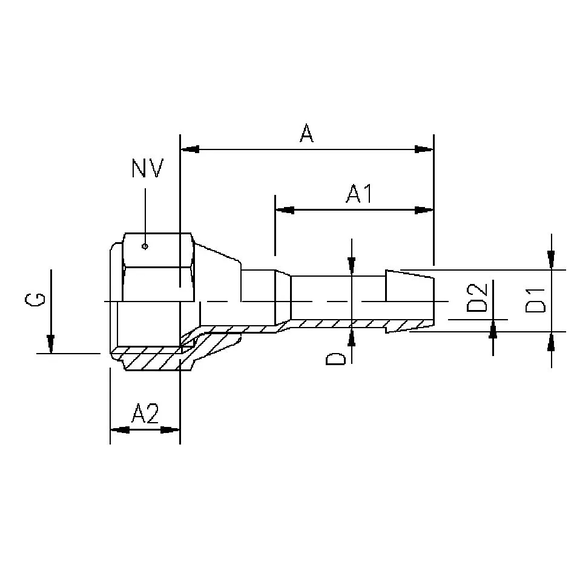 88161B Hose barb adapter for flare fittings