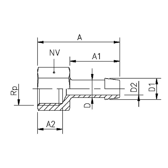 8818 Female hose barb adapter
