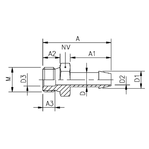 8847 Hose barb adapter