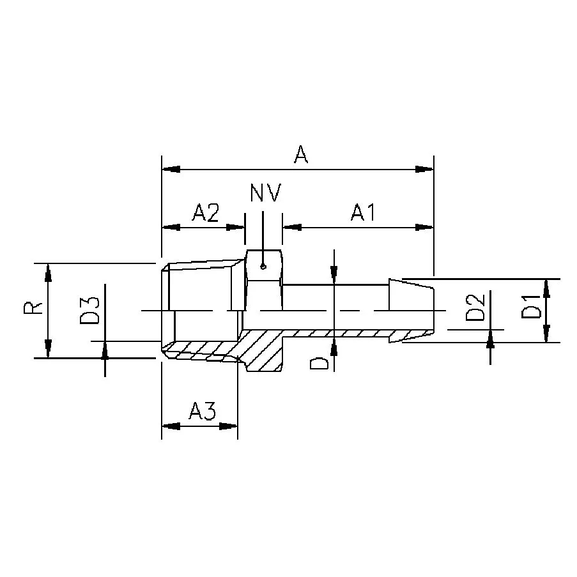 8856 Hose barb adapter