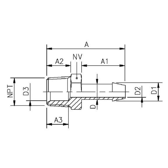 8858 Hose barb adapter