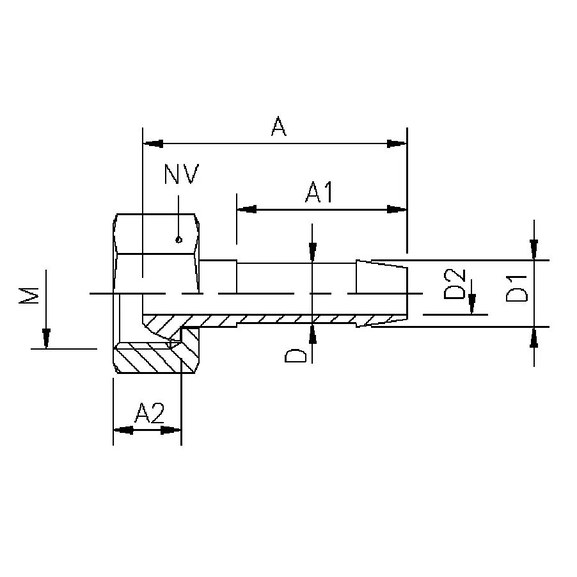 8861M Hose barb adapter with female cone