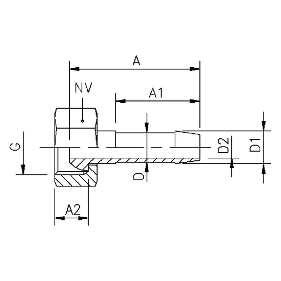 8874B Hose barb adapter with female cone