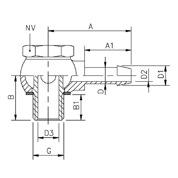 887622 Banjo nipple with metric thread