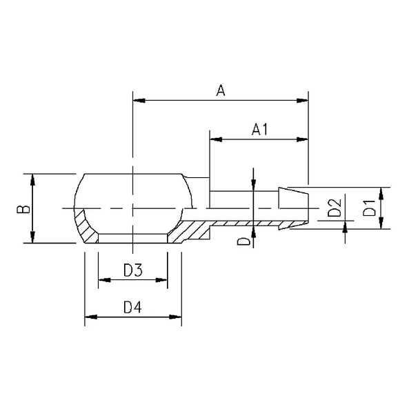 887622 Banjo nipple with hole for plug