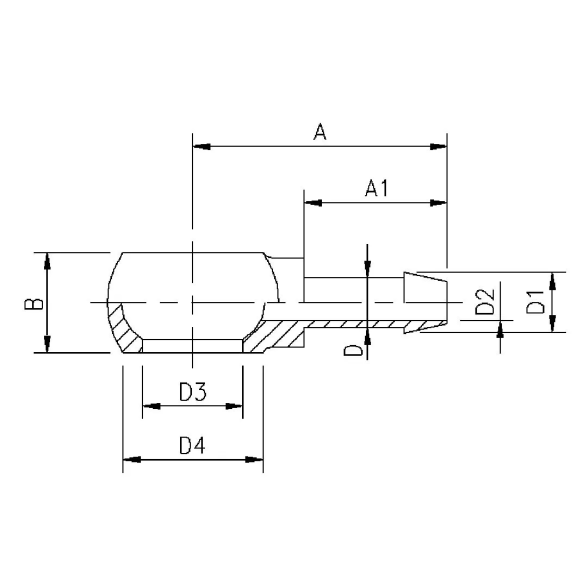 887622 Banjo nipple with hole for plug