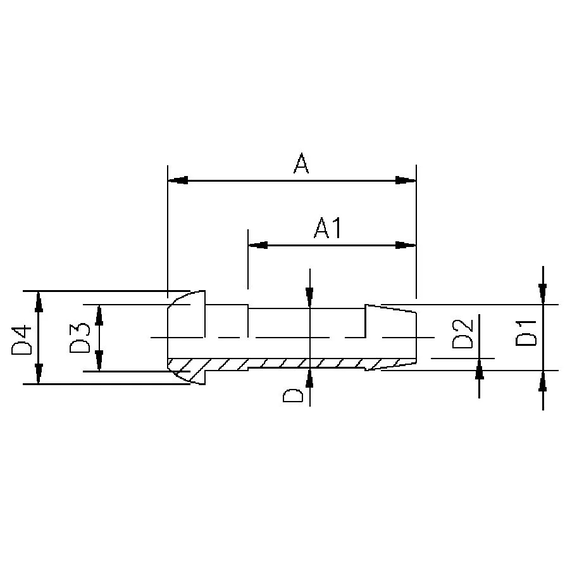 8876-0 Hose barb adapter with female cone