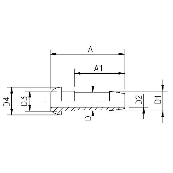 8876-0 Hose barb adapter with female cone