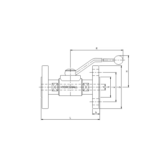 Ball valve with turnable flanges (PN 40)