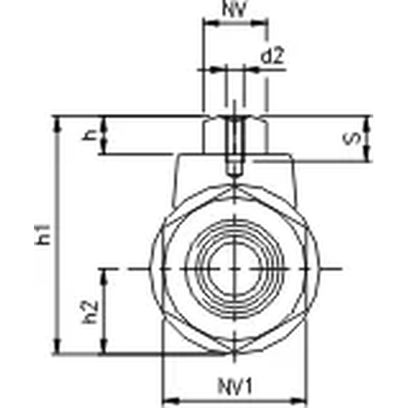 SS Ball valve with connection for light pipes (LR)