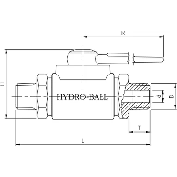 SS Ball valve with m. pipe thread (UR)