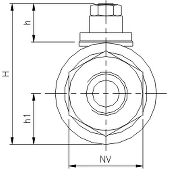 Acidproof Ball valve with f. pipe thread (IR)