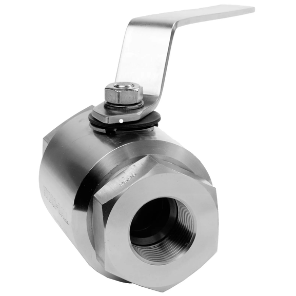 Stainless steel ball valve with f. NPT-thread (IN)